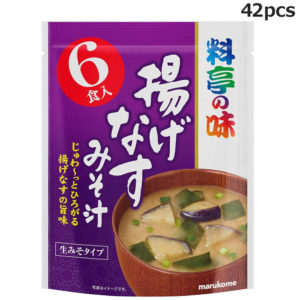 42-Pack Marukome Ryotei no aji Fried Eggplant Miso Soup Retort Ready-made Stockpile Stock Food ms-0002