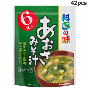 42-Pack Marukome Seaweed Miso Soup, Authentic Japanese Restaurant Flavor, Ready-to-Serve, Instant, Perfect for Stocking, Food Item ms-0012