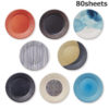 80 sheets Japanese style paper plates, tableware, disposable, simple, party, BBQ, ms-0028