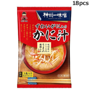 18-pack Snow Crab Soup Miso Soup Shinshuichi Miso Retort Fresh Miso Soup Ready-made Food Stockpile ms-0001