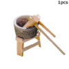 Mochi pounding set, mortar, pestle, festival tools, Japanese food, ms-0033