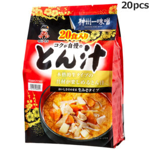 20-Pack Shinshu Ichimiso - Delicious Pork Soup with Rich Flavor Pork Soup, Raw Miso, Miso Soup, Retort, Instant, Stockpiling, Food ms-0006